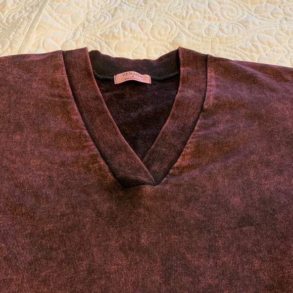 Zenana burgundy mineral wash V-neck short-sleeve 2 pocket jumpsuit. VGUC. Sz S. - Picture 5 of 9